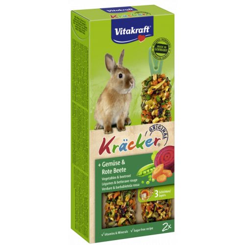 Vitakraft διπλή ράβδος με λαχανικά και παντζάρι για κουνέλια  2 db