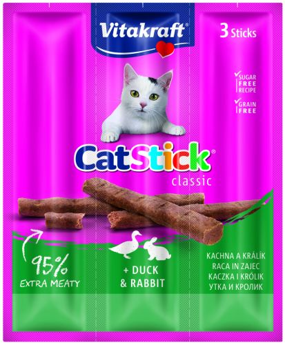 Vitakraft Cat Stick Κλασικό - πάπια και κουνέλι  1 db