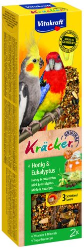 Vitakraft Kracker διπλή ράβδος με μέλι και ευκάλυπτο για μεγάλους παπαγάλους  1 db