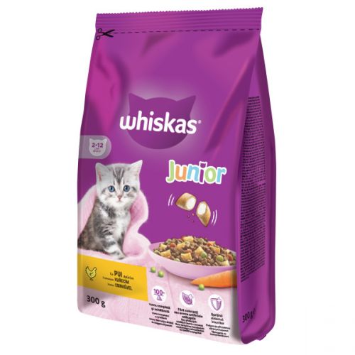 Whiskas Junior ξηρή τροφή με κοτόπουλο  300 g