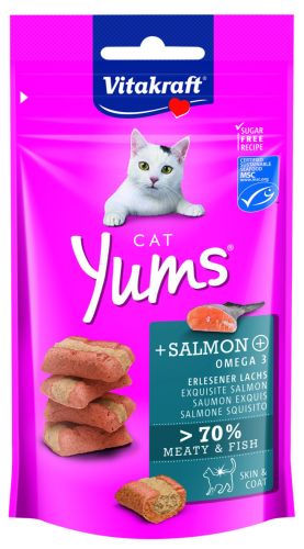 Vitakraft Cat Yums με σολομό και Ωμέγα-3 για γάτες  40 g