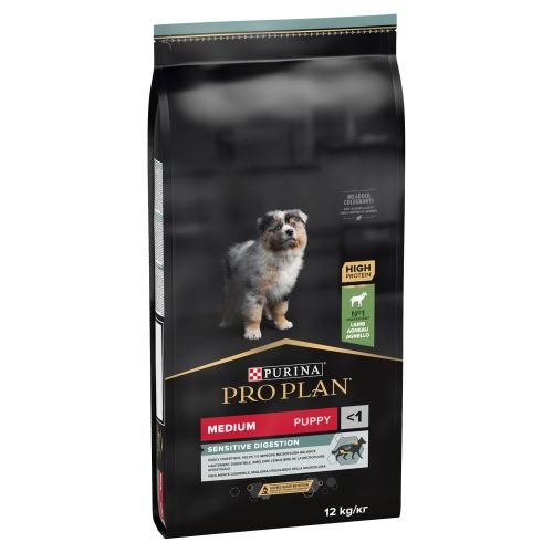 Pro Plan Puppy Medium Ευαίσθητη Πέψη Optidigest - Αρνί  12 kg