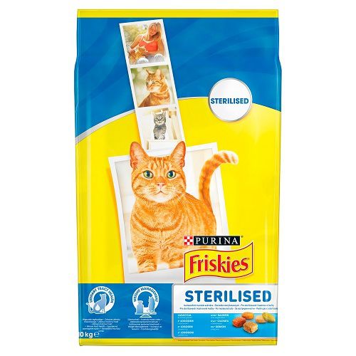 Friskies Steril ξηρή τροφή για στειρωμένες γάτες με σολομό και λαχανικά  10 kg