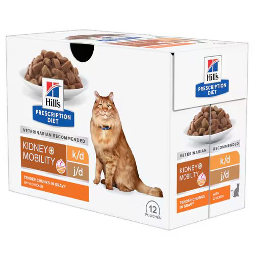 Hill's Prescription Diet k/d + Κινητικότητα σε φακελάκι για γάτες 12 x  85 g