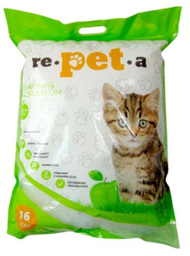 Repeta σιλικονούχα άμμος γάτας με άρωμα μήλου  16 l