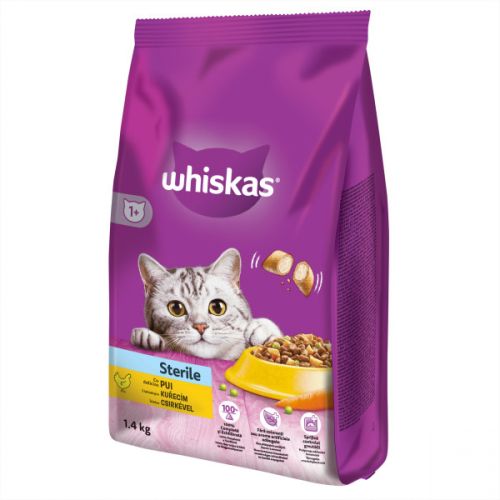 Whiskas ξηρή τροφή για στειρωμένες γάτες  1.4 kg