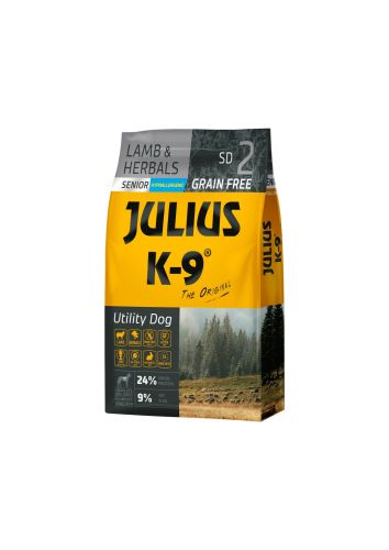 Julius K-9 Grain Free Senior Utility Dog - Αρνί & Βότανα  10 kg