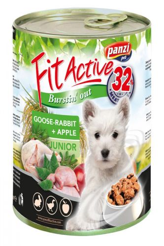 FitActive Junior κονσέρβα με Χήνα & Κουνέλι  415 g