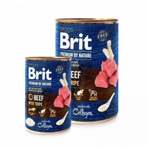 Brit Premium by Nature Ενήλικο με βοδινό και πατσά  800 g
