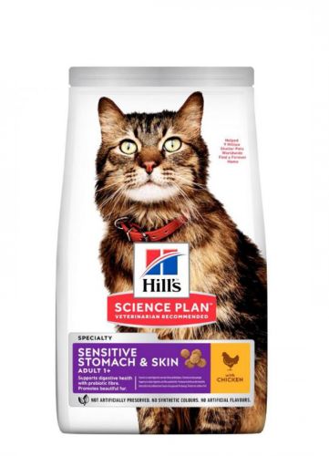 Hill's Science Plan Ξηρή Τροφή Ενήλικων Γατών, Ευαίσθητο Στομάχι & Δέρμα  7 kg