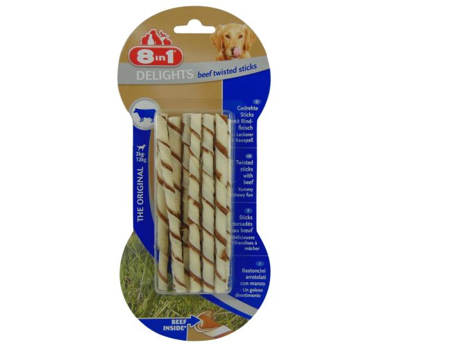 8 in 1 Delights Βοδινό - στριφτή ράβδος μάσησης  10 db