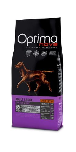 Visán Optimanova Dog Adult Large Κοτόπουλο & Ρύζι  12 kg