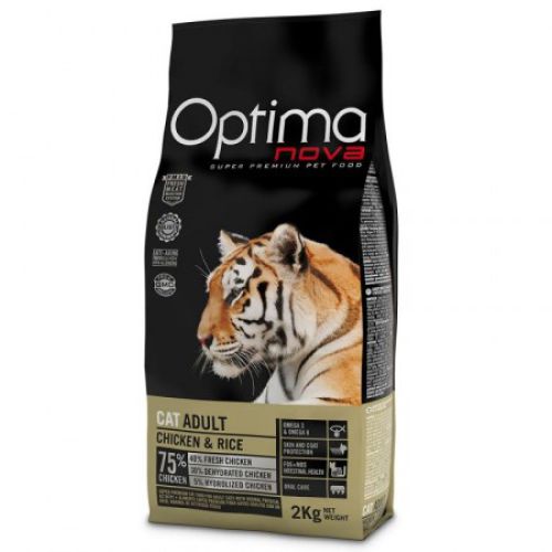 Visán Optimanova Cat Ενήλικο Κοτόπουλο & Ρύζι  2 kg