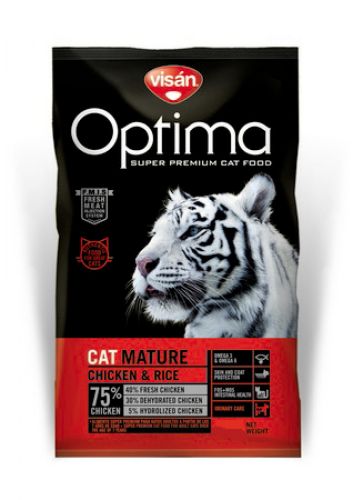 Visán Optimanova Cat Mature Κοτόπουλο & Ρύζι  8 kg