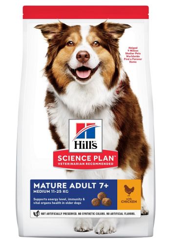 Hill's Science Plan Mature Adult 7+ Medium ξηρή τροφή σκύλου  14 kg