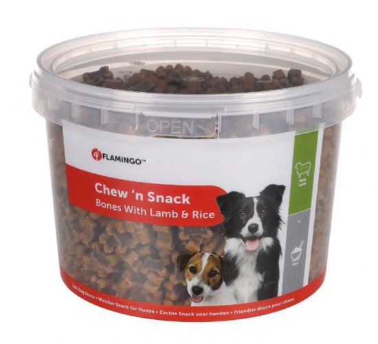 Flamingo Σνακ Κοτόπουλο - κόκκαλα με αρνί και ρύζι  1.8 kg