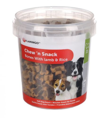 Flamingo Σνακ Κοτόπουλο - κόκκαλα με αρνί και ρύζι  500 g