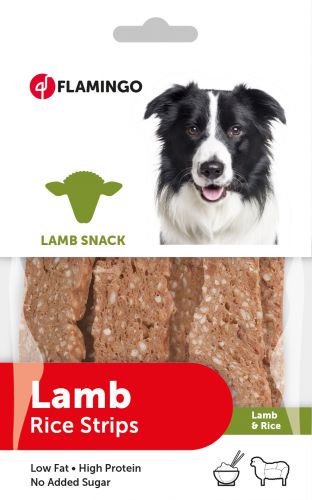 Flamingo Lamb Snack - λωρίδες αρνιού και ρυζιού  85 g