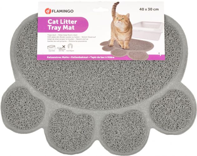 Flamingo Χαλάκι Εξόδου Γάτας - Pitou γκρι  40x30 cm
