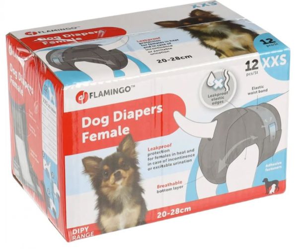 Flamingo πάνα - σορτς για σκύλους xxs-es   12 db