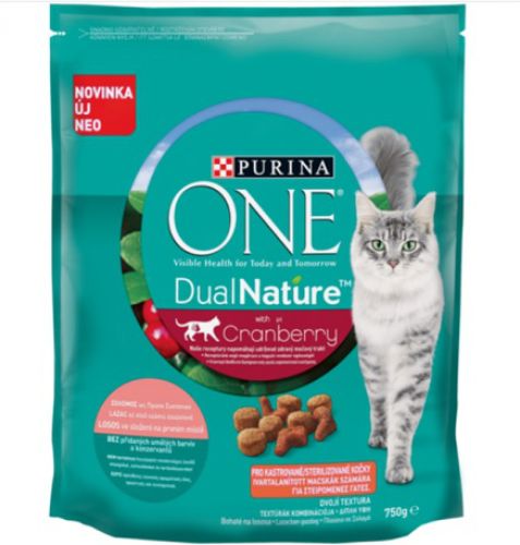 Purina ONE DualNature Κράνμπερι με Σολομό  750 g