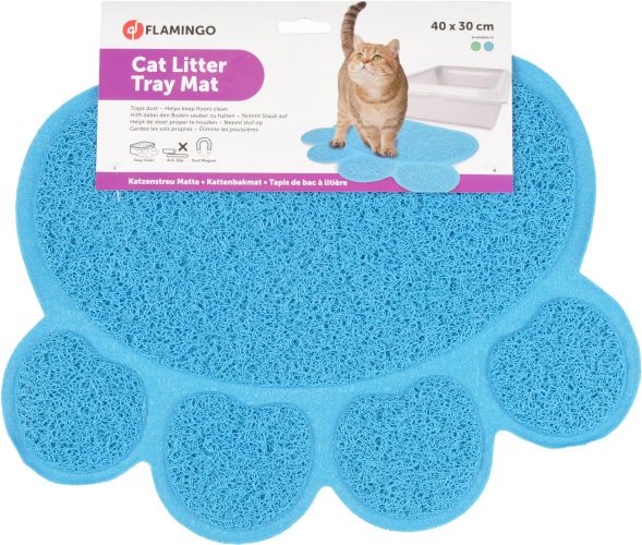 Flamingo πατάκι εξόδου λεκάνης γάτας - σχήμα πατούσας  40x30 cm