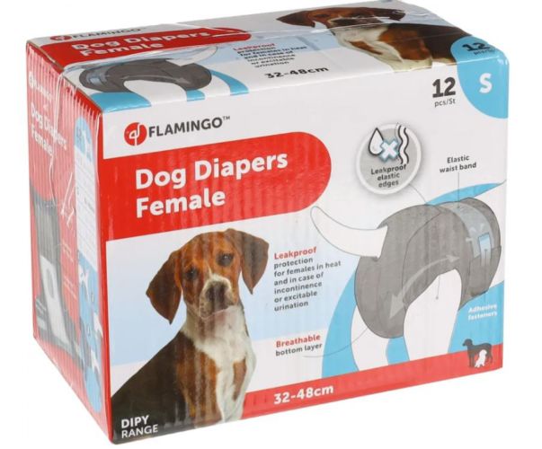 Flamingo πάνα - σορτς για σκύλους s-es   12 db