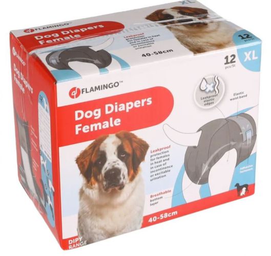 Flamingo πάνα - σορτς για σκύλους xl-es   12 db