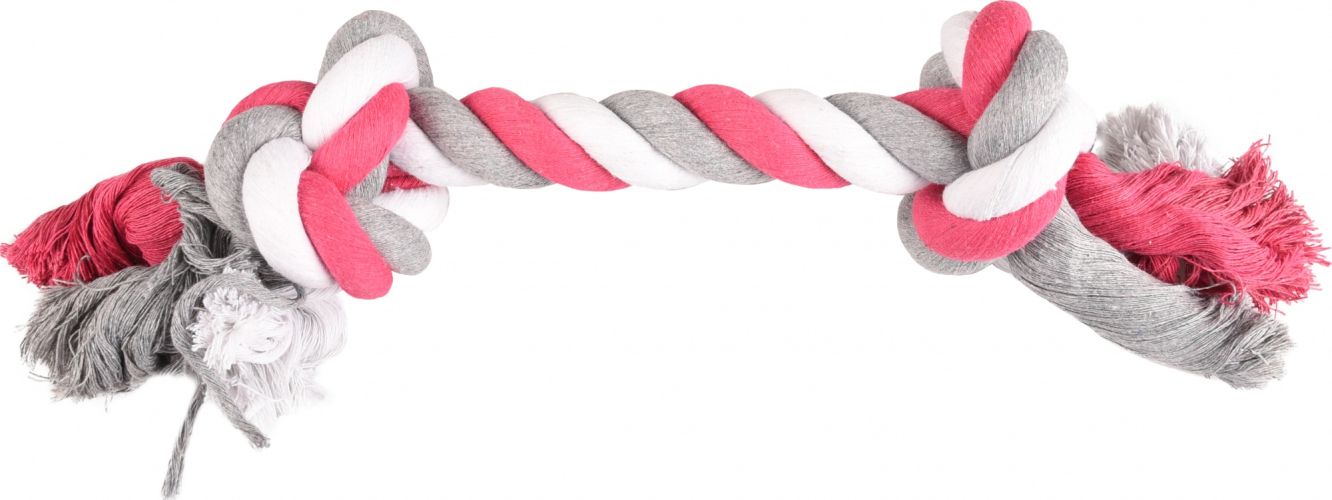 Flamingo Jim Playing Rope - σχοινί μάσησης 2 κόμπων, ροζ 40 cm   1 db