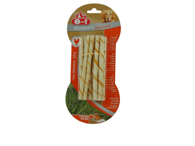 8 in 1 Delights κοτόπουλο - στριφτή ράβδος μασήματος  10 db