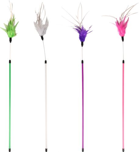 Flamingo παιχνίδι-πτερωτή ράβδος για γάτες (75 εκ)  75 cm