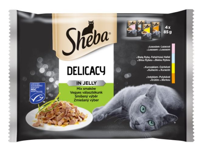 Sheba Delicacy σε φακελάκι - μεικτή επιλογή 4 x  85 g