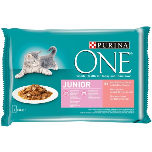 Purina ONE Junior υγρή τροφή γάτας 4 x  85 g