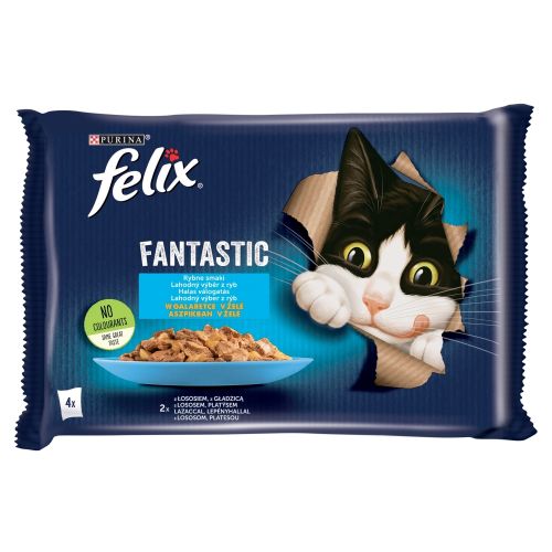 Felix Fantastic Ψαρική Επιλογή με σολομό, κοληό 4 x  85 g