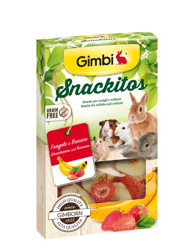 Gimbi Snackitos φράουλα και μπανάνα  60 g