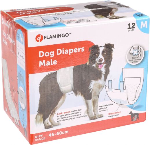 Flamingo Πάνες Σκύλου - Αρσενικό  12 db 46x60 cm
