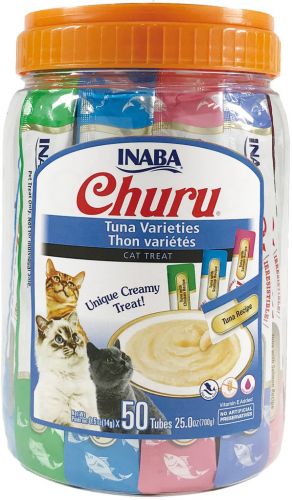 Inaba Cat Churu Πουρές - μείγμα τόνου 50 τεμ. 50 x  14 g