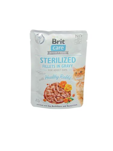 Brit Care Cat Sterilized Φιλέτα σε Σάλτσα - Κουνέλι  85 g