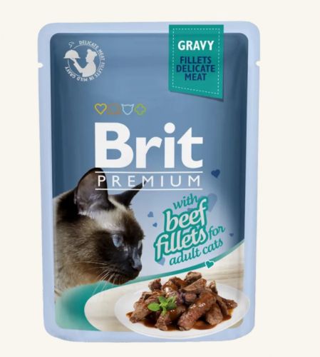 Brit Premium Cat Γκραβί - Φιλέτα Βοδινού  85 g