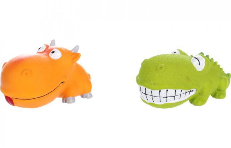 Flamingo λατέξ παιχνίδι - Κεφάλι κροκόδειλου και ιπποπόταμου  1 db