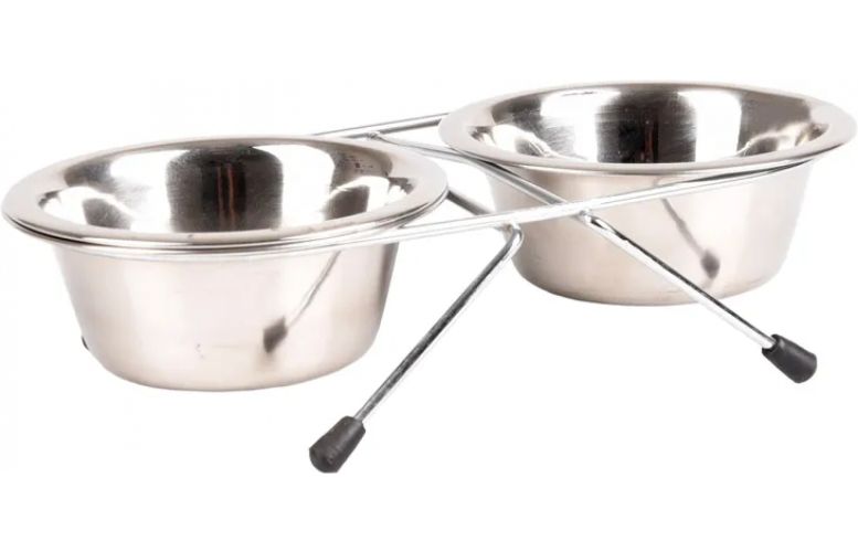 Flamingo Μεταλλικό Μπολ Arjun Duo - Ασημί 2 x 380 ml   1 db