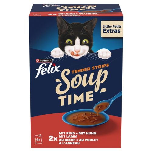 Felix Soup Τρυφερές Λωρίδες Οικιακή Επιλογή 6 x  48 g