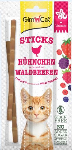 GimCat Sticks κοτόπουλο και δασικά φρούτα 3 x  5 g