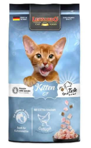 Leonardo Kitten GF friss hússal száraz táp kölyökmacskáknak  1.8 kg