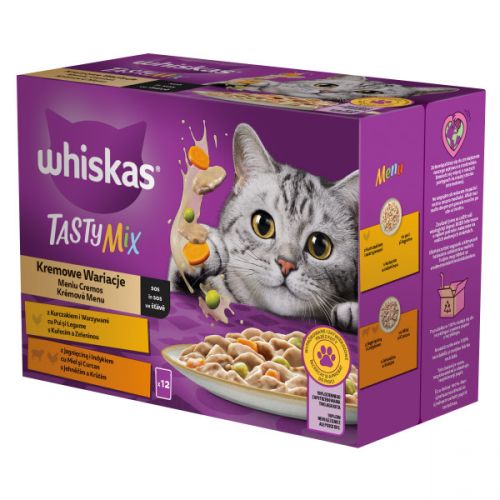 Whiskas φακελάκια 12 τεμαχίων με κρεμώδη γεύση 12x85 γρ 12 x  85 g