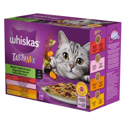 Whiskas φακελάκια 12 pack τροφή για γάτες με επιλογή του σεφ 12x85 γρ 12 x  85 g