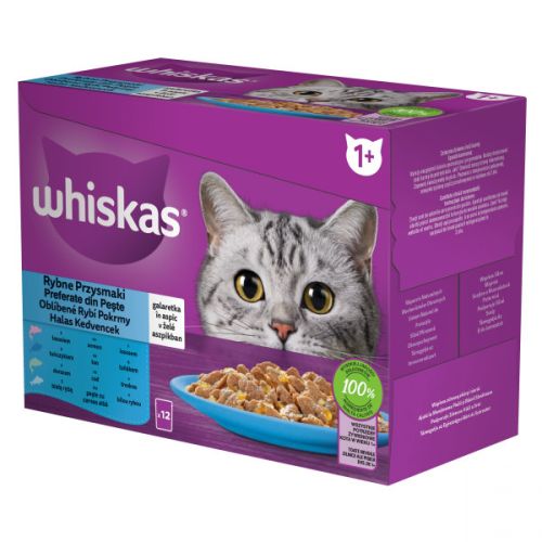 WHISKAS φακελάκια 12-pack επιλογή ψαριών 12*85γρ τροφή για γάτες 12 x  85 g
