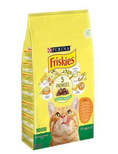 Friskies ξηρή τροφή για εσωτερικές γάτες με κοτόπουλο και κηπευτικά  10 kg