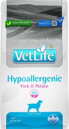 Vet Life Dog Hypoallergenic Pork & Potato  2 kg