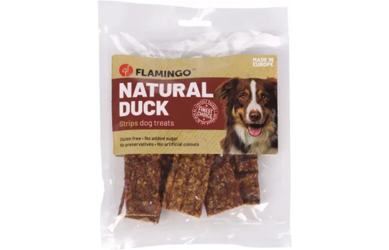 Flamingo Σνακ Σκύλου - λωρίδες πάπιας  100 g